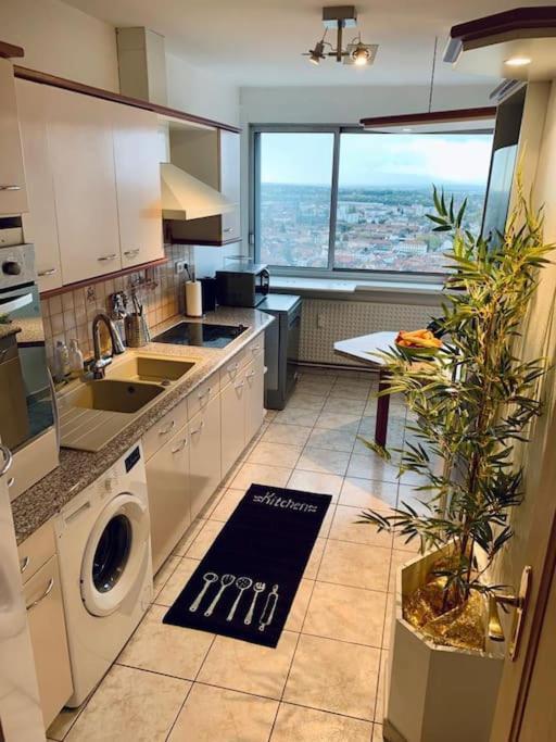 Grand Appartement 2 Chambres 5 Pers Max, Vue Panoramique Avec Parking Mulhouse Dış mekan fotoğraf